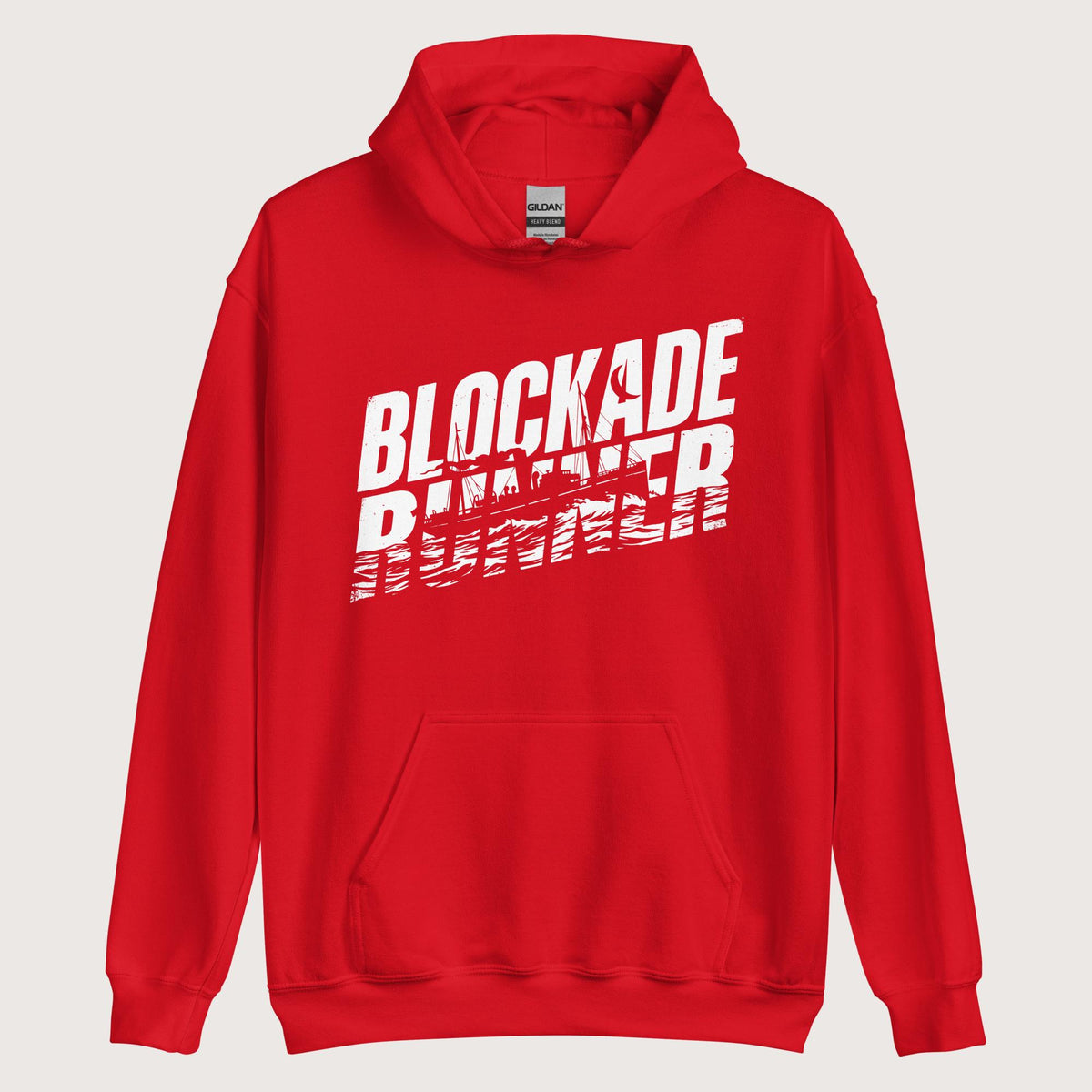 Red Blockade Runner Hoodie - history buff gift by HistoHead