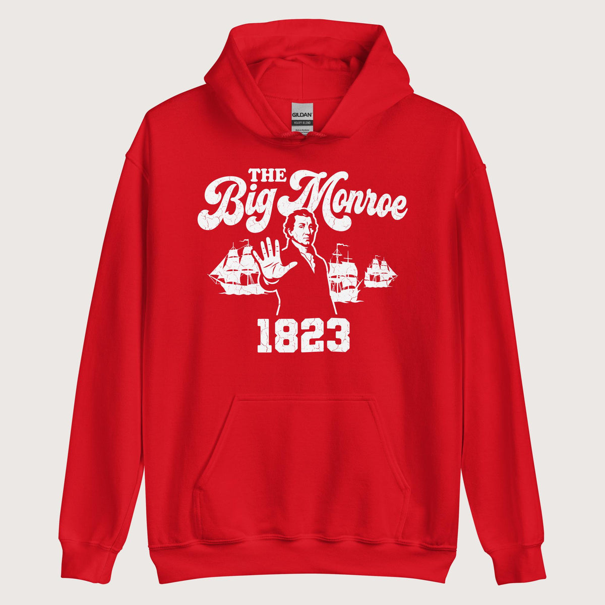 Red The Big Monroe Hoodie - history buff gift by HistoHead