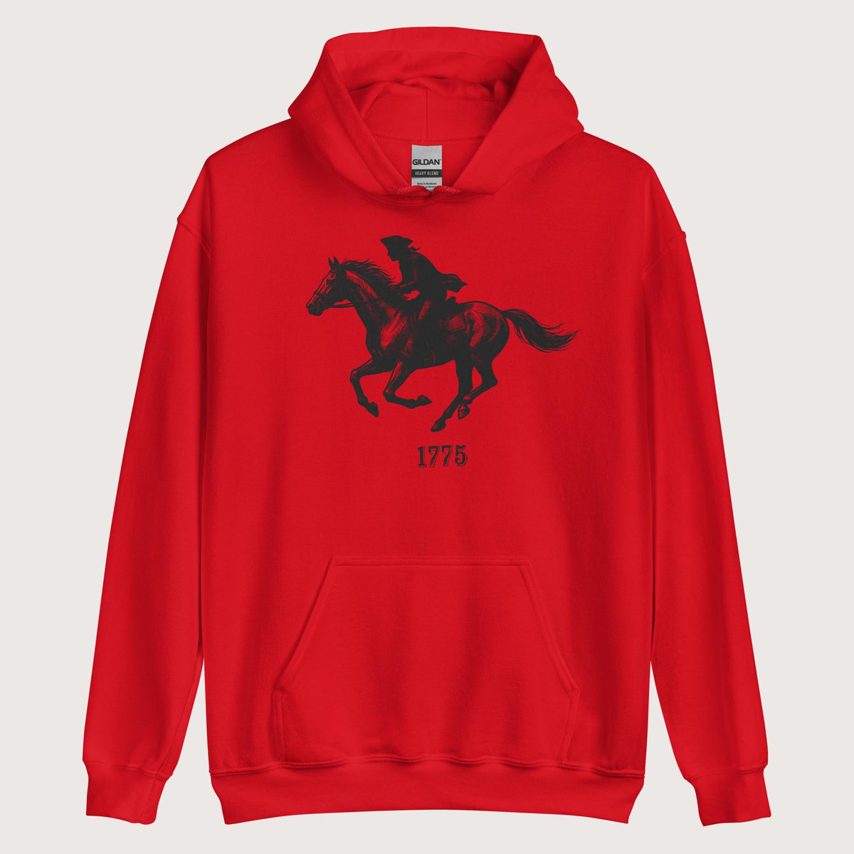 Red Paul Revere Hoodie - history buff gift by HistoHead