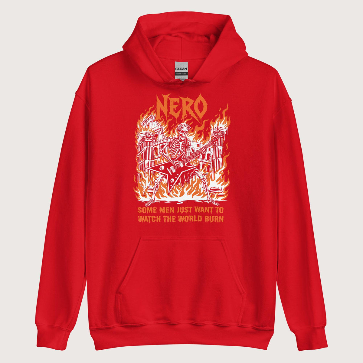 Red Nero Watch the World Burn Hoodie - history buff gift by HistoHead