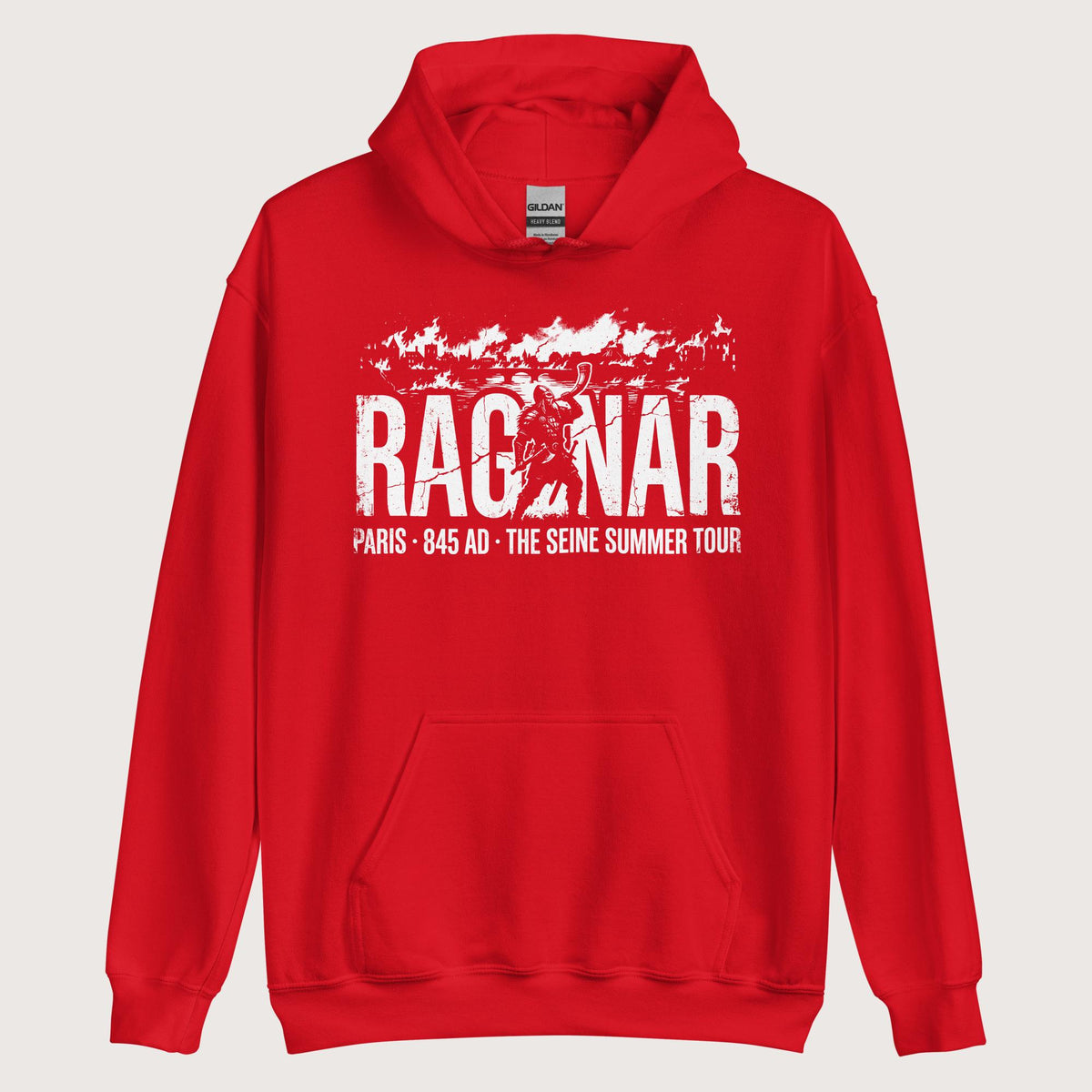 Red Ragnar The Seine Summer Tour Hoodie - history buff gift by HistoHead