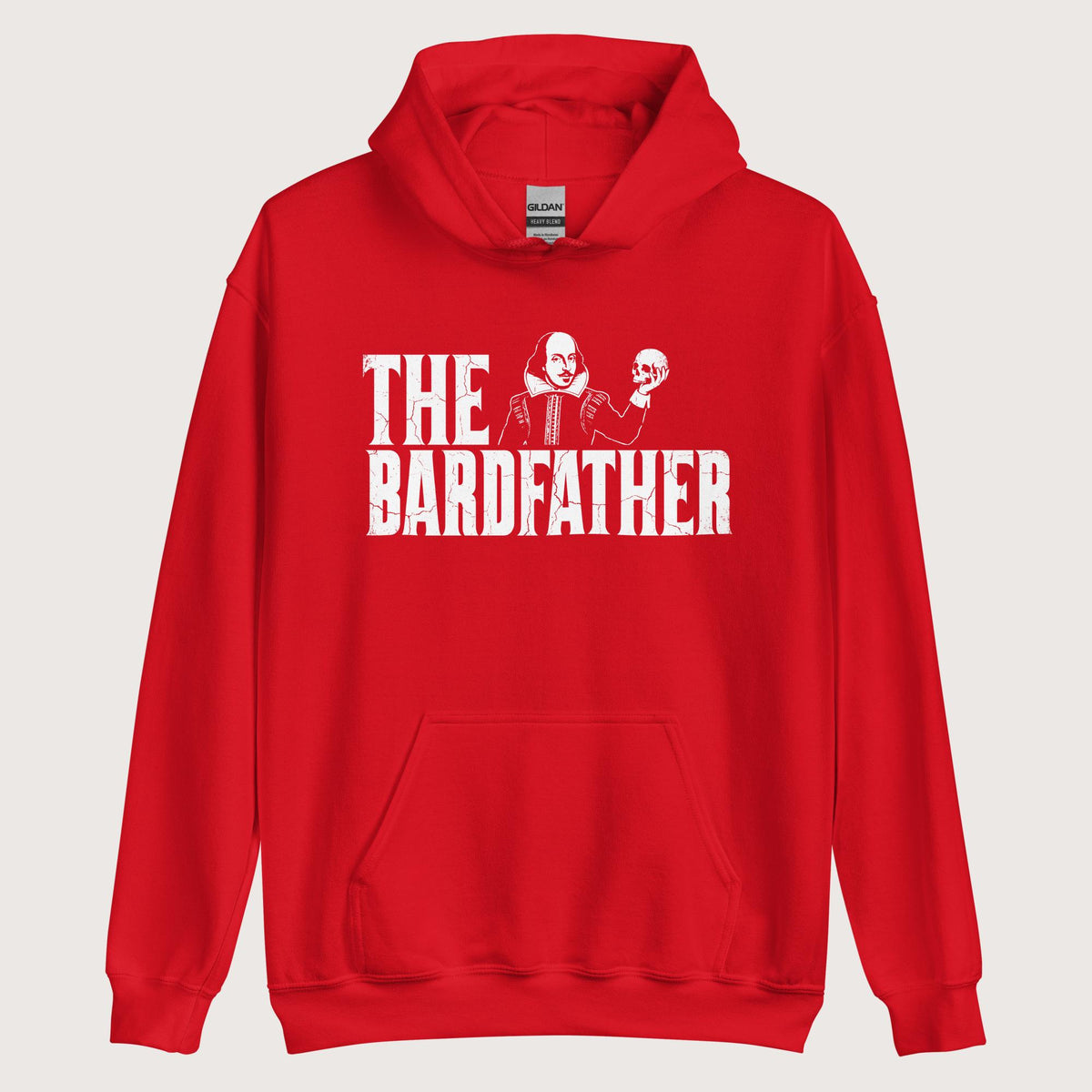 Red Shakespeare The Bardfather Hoodie - history buff gift by HistoHead
