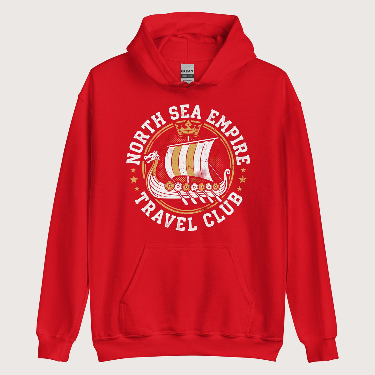Red North Sea Empire Travel Club Hoodie - history buff gift by HistoHead