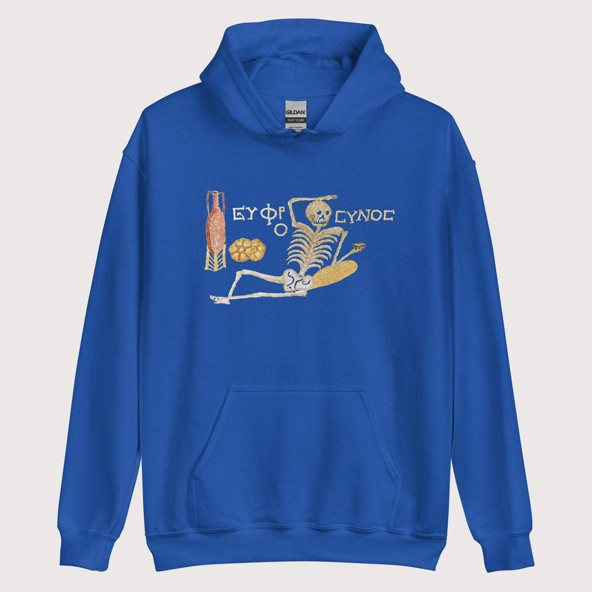 Royal Skeleton Mosaic Hoodie - history buff gift by HistoHead