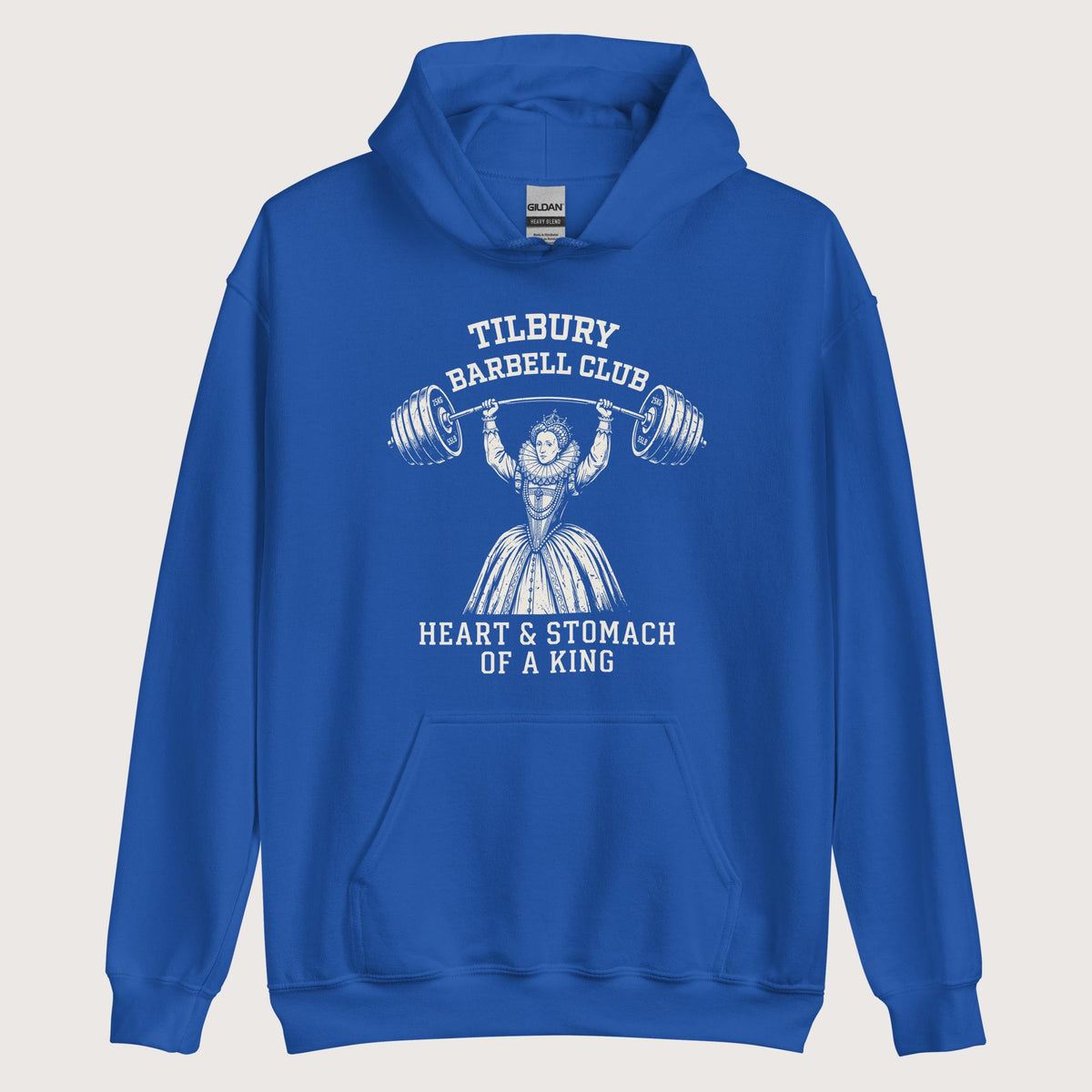 Royal Elizabeth I Tilbury Barbell Club Hoodie - history buff gift by HistoHead