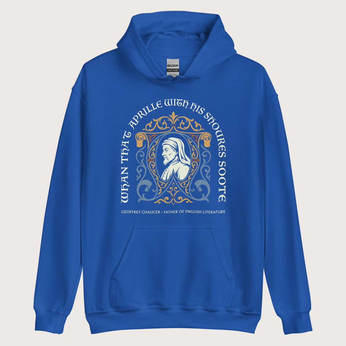 Royal Geoffrey Chaucer Hoodie - history buff gift by HistoHead