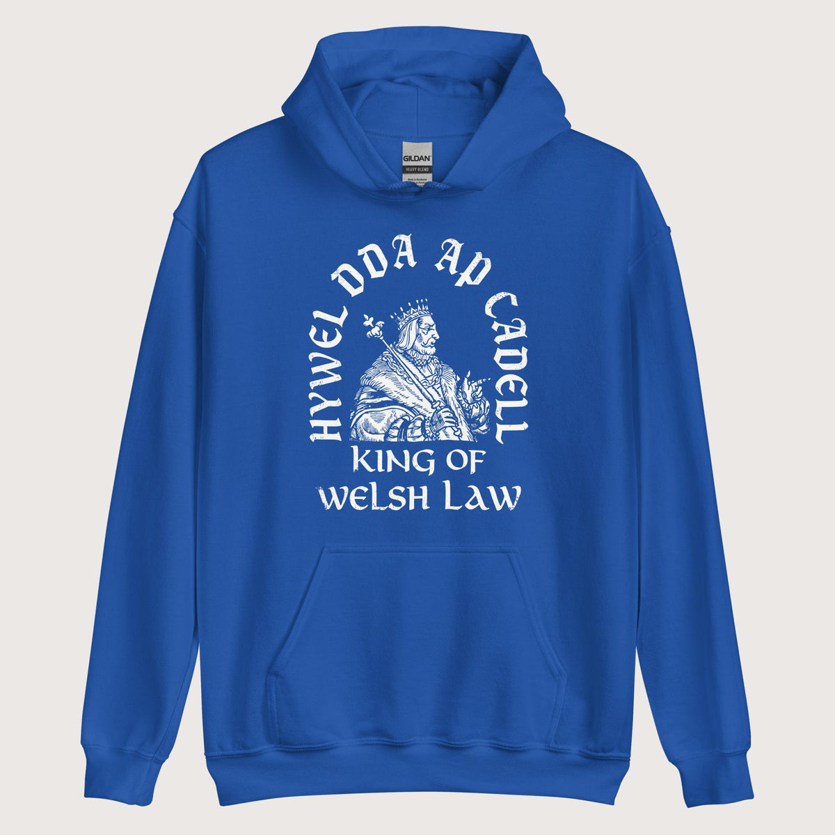 Royal Hywel Dda King of Welsh Law Hoodie - history buff gift by HistoHead