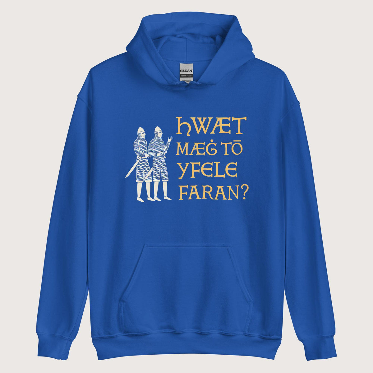 Royal What Could Possibly Go Wrong in Old English Hoodie - history buff gift by HistoHead