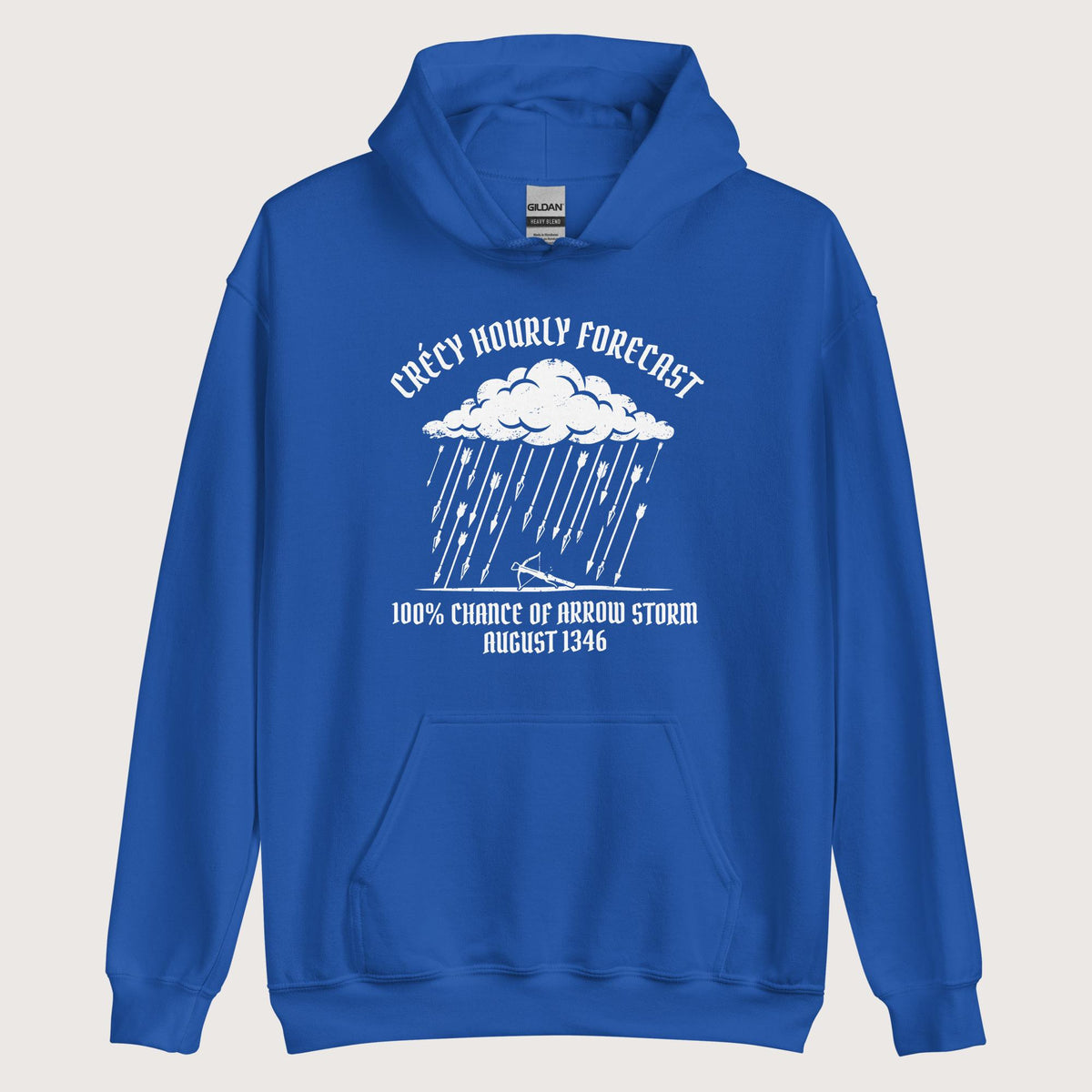 Royal Crecy Arrow Storm Forecast Hoodie - history buff gift by HistoHead