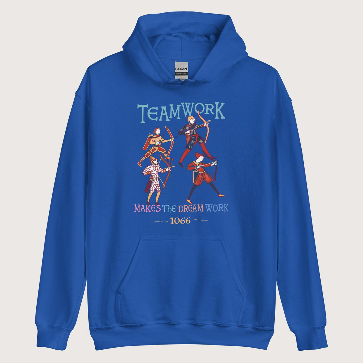 Royal Bayeux Tapestry Teamwork Makes the Dream Work Hoodie - history buff gift by HistoHead