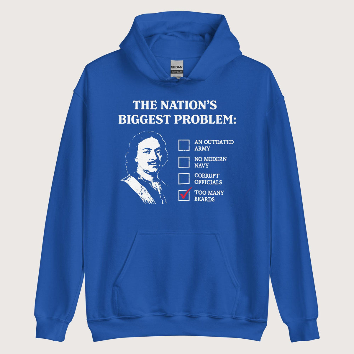 Royal Peter the Great's Beard Tax Hoodie - history buff gift by HistoHead