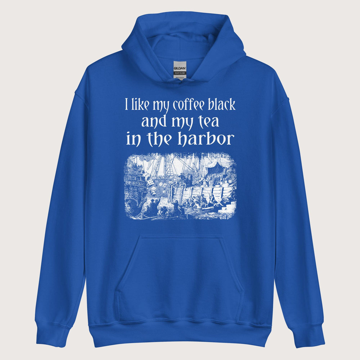 Royal Coffee Black Tea in the Harbor Hoodie - history buff gift by HistoHead