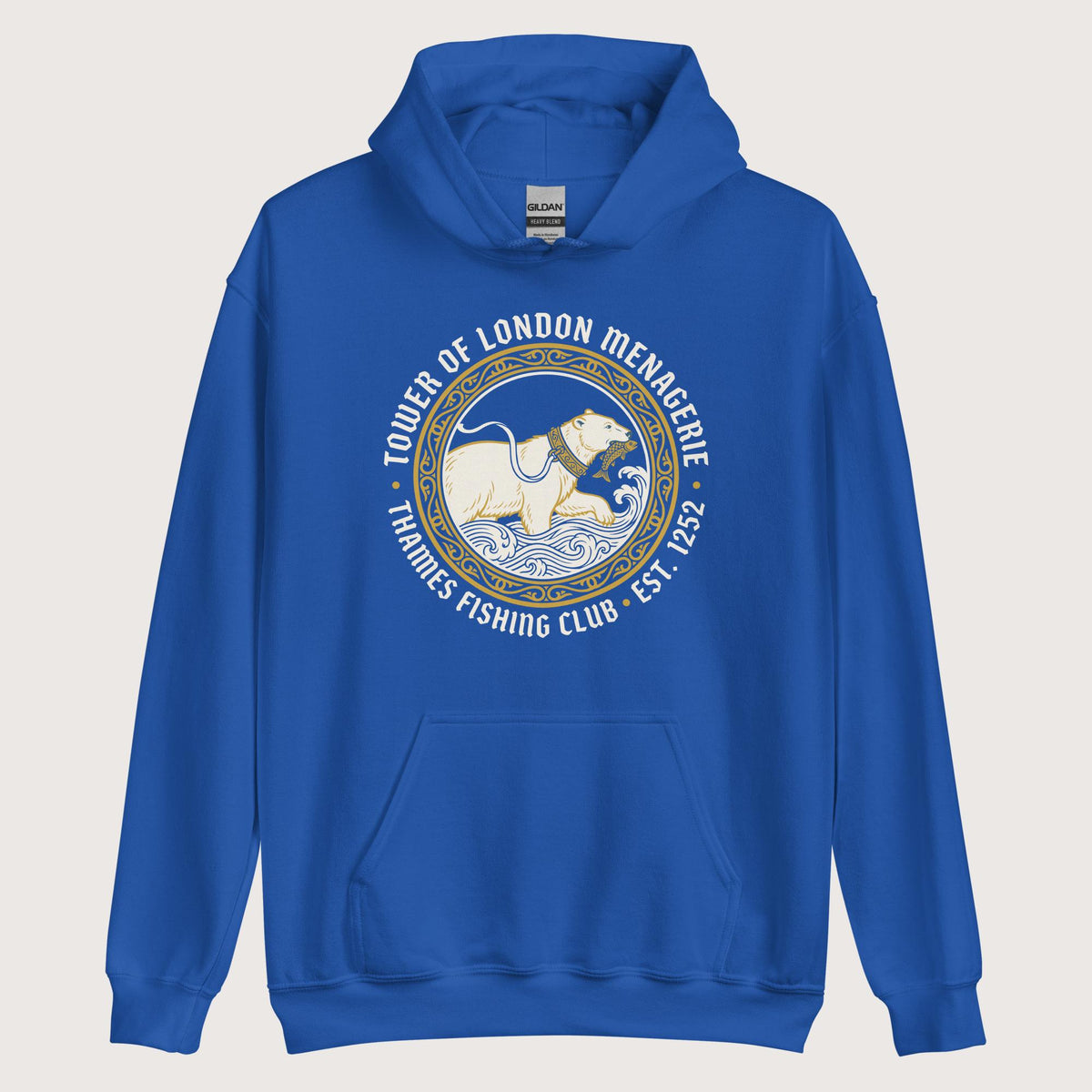 Royal Tower Of London Menagerie Thames Fishing Club Hoodie - history buff gift by HistoHead