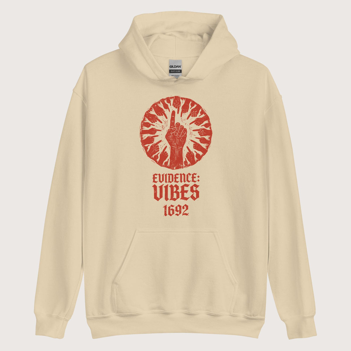 Sand 1692 Salem Witch Trials Evidence Hoodie - history buff gift by HistoHead