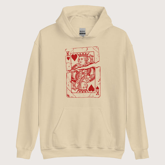 Sand Louis XVI Playing Card Hoodie - history buff gift by HistoHead