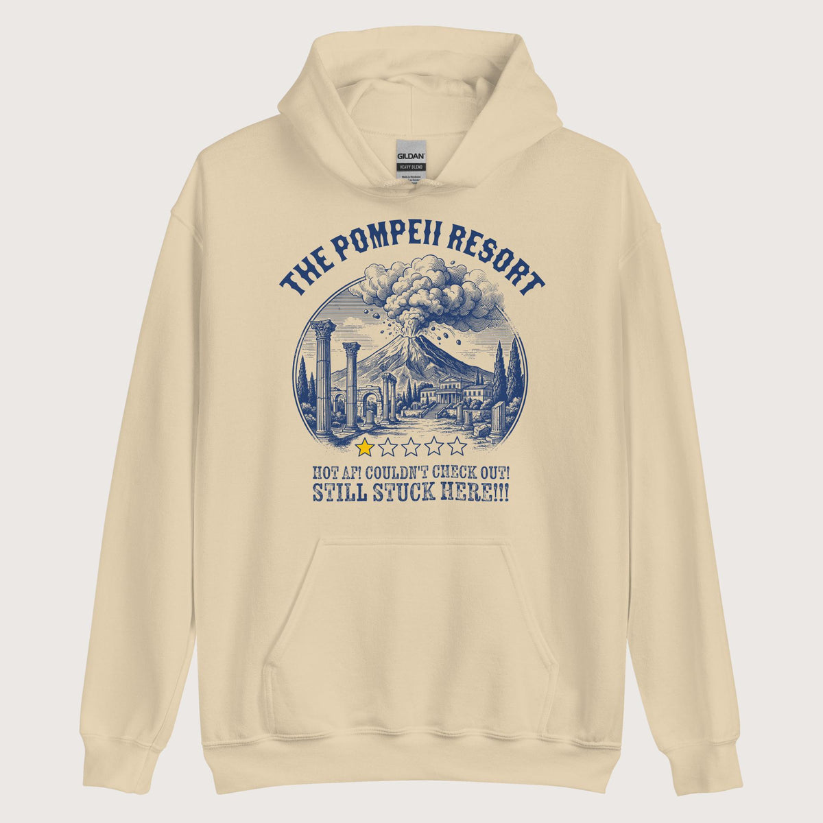 Sand The Pompeii Resort Review Hoodie - history buff gift by HistoHead