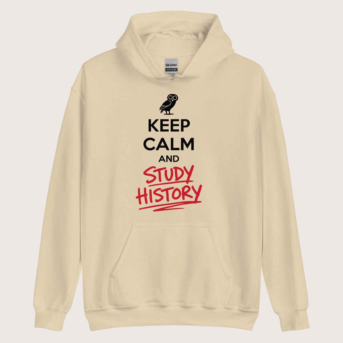 Sand Keep Calm and Study History Hoodie - history buff gift by HistoHead