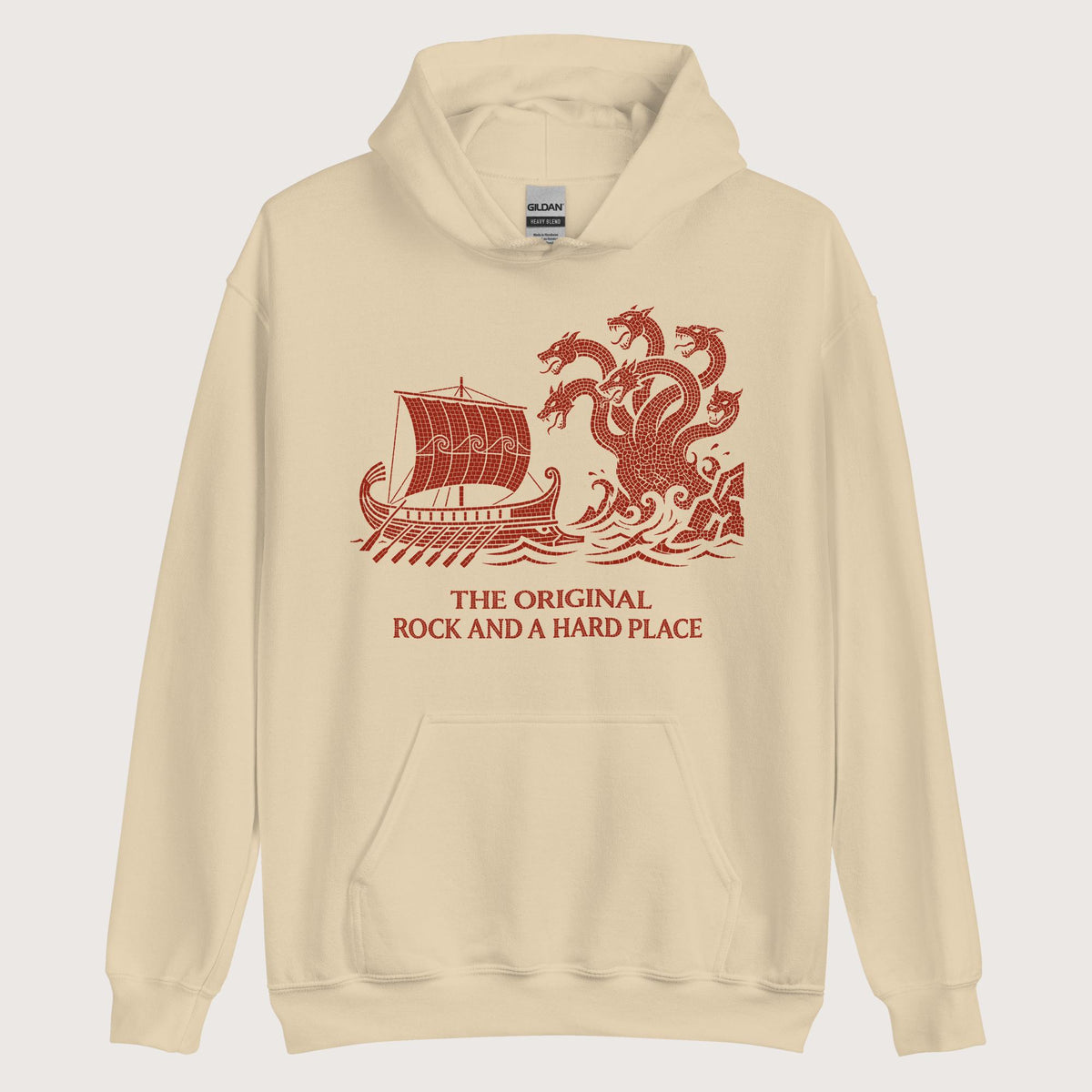 Sand Odyssey Rock and a Hard Place Hoodie - history buff gift by HistoHead