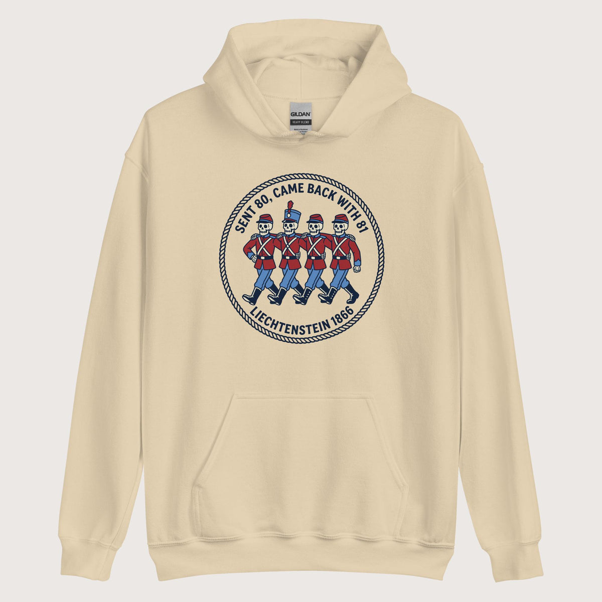 Sand Liechtenstein 1866 Hoodie - history buff gift by HistoHead