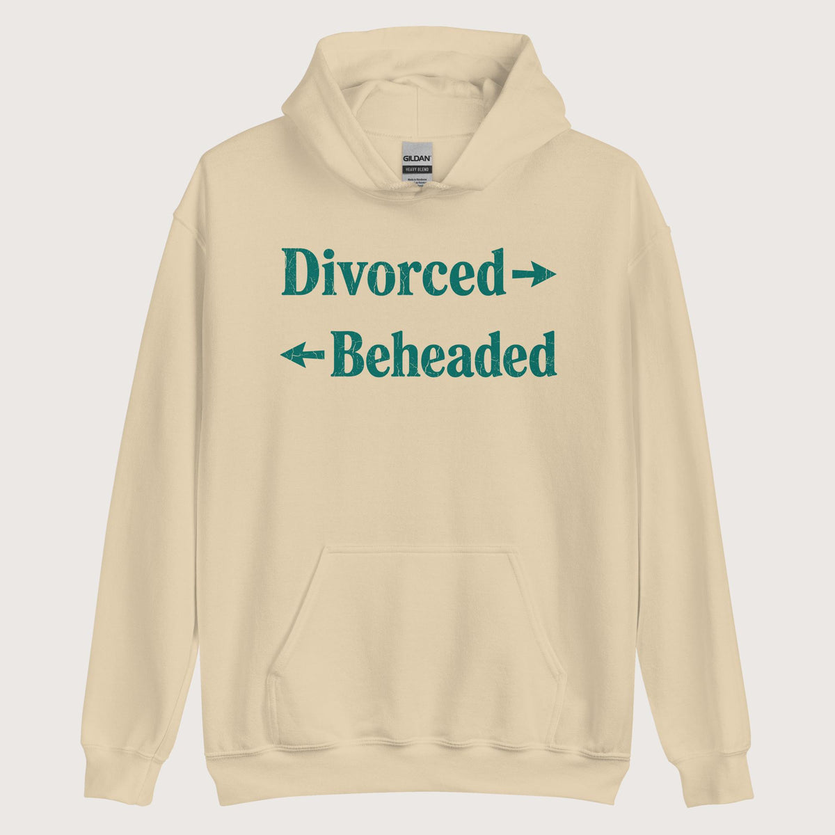 Sand Divorced and Beheaded Hoodie - history buff gift by HistoHead