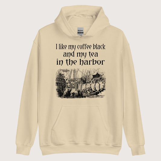 Sand Coffee Black Tea in the Harbor Hoodie - history buff gift by HistoHead