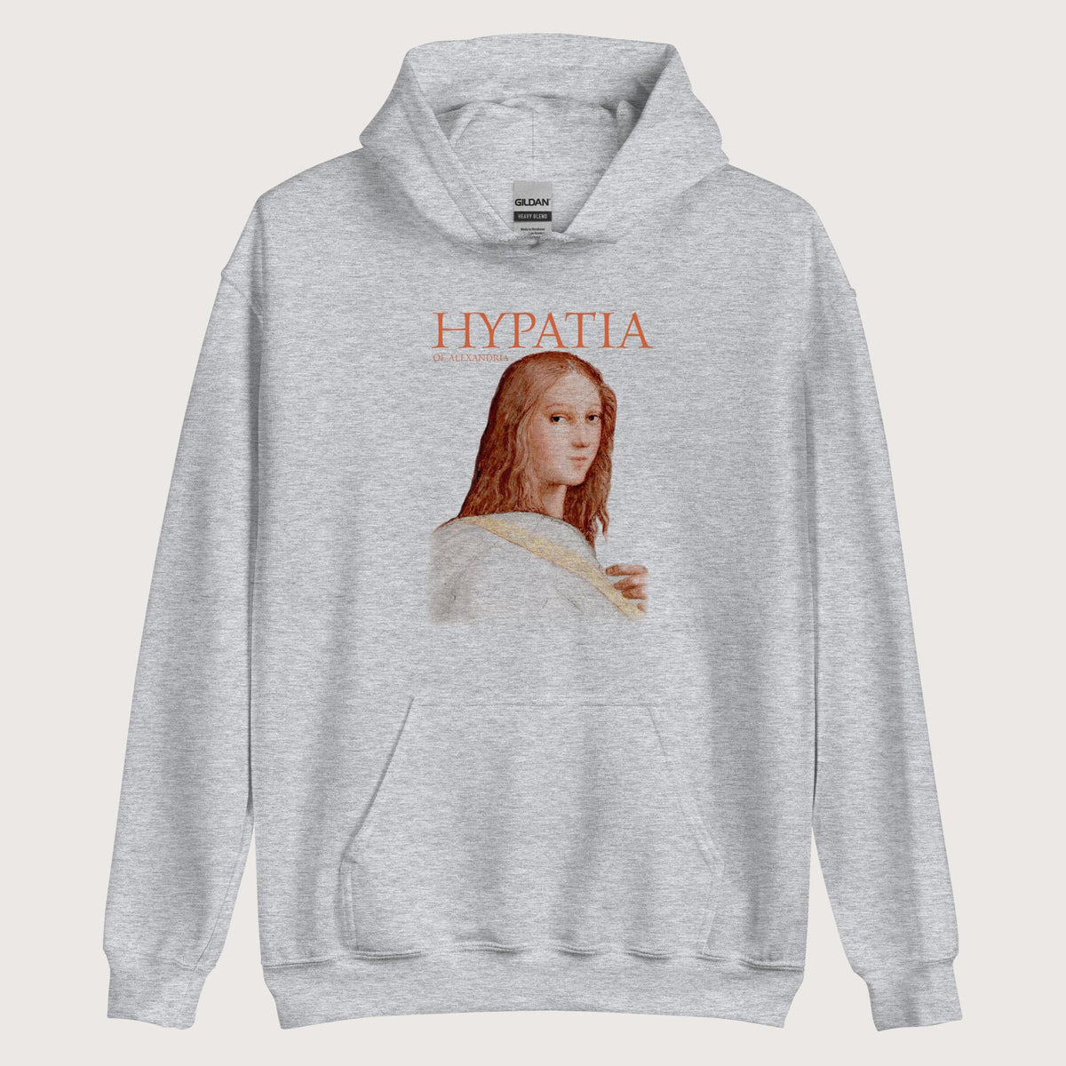 Sport Grey Hypatia of Alexandria Hoodie - history buff gift by HistoHead
