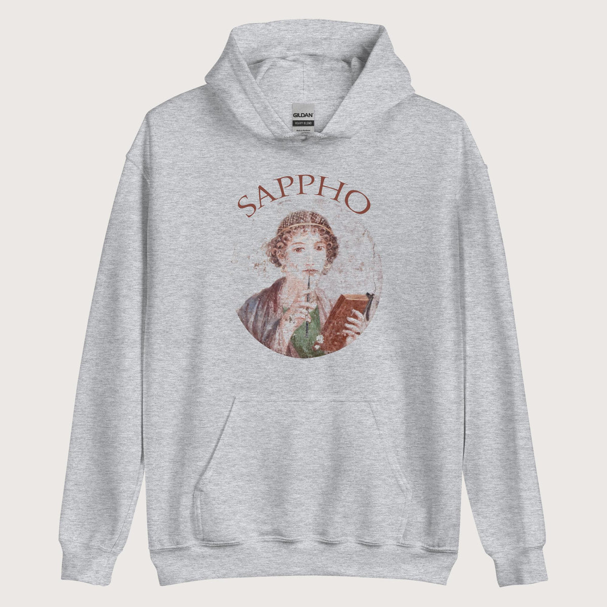 Sport Grey Sappho Hoodie - history buff gift by HistoHead