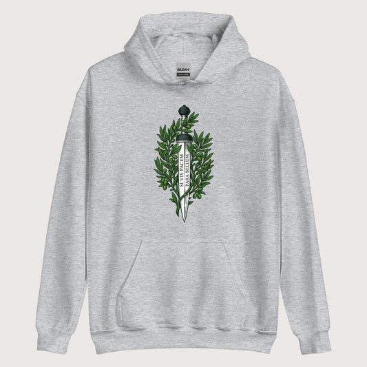 Sport Grey Si Vis Pacem Para Bellum Latin Phrase Hoodie - history buff gift by HistoHead