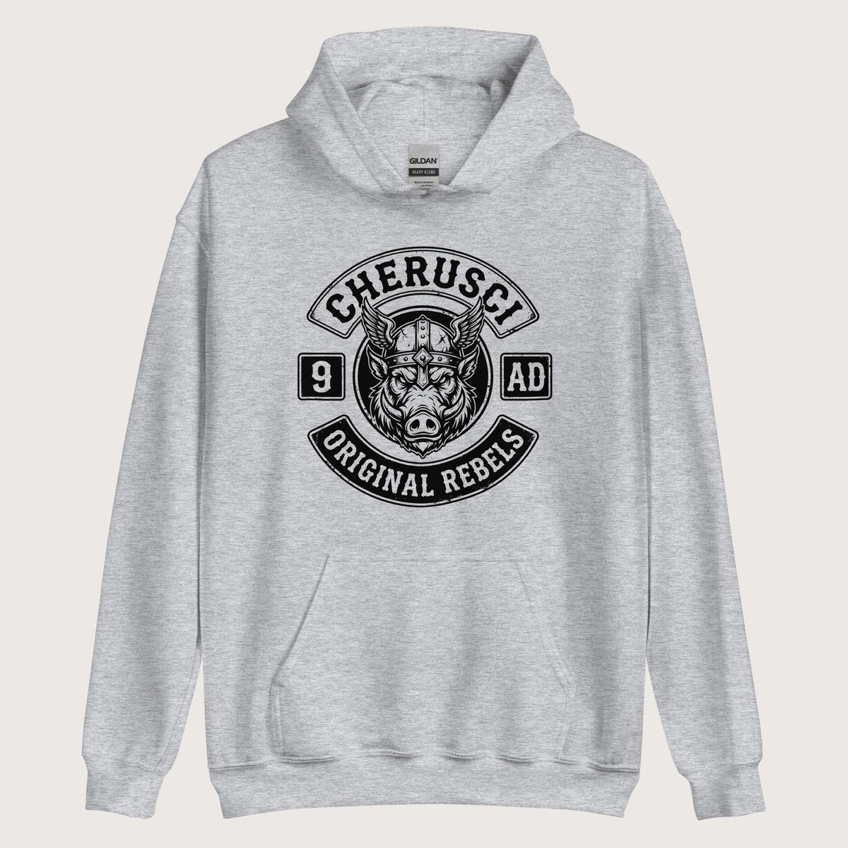 Sport Grey Cherusci Original Rebels Hoodie - history buff gift by HistoHead