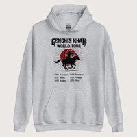 Sport Grey Genghis Khan World Tour Hoodie - history buff gift by HistoHead