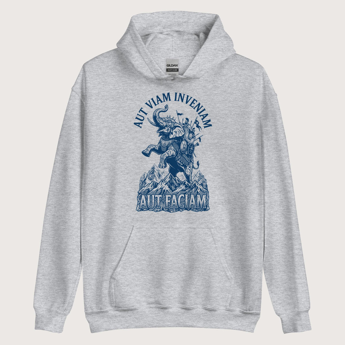 Sport Grey Aut Viam Inveniam Hannibal Quote Hoodie - history buff gift by HistoHead