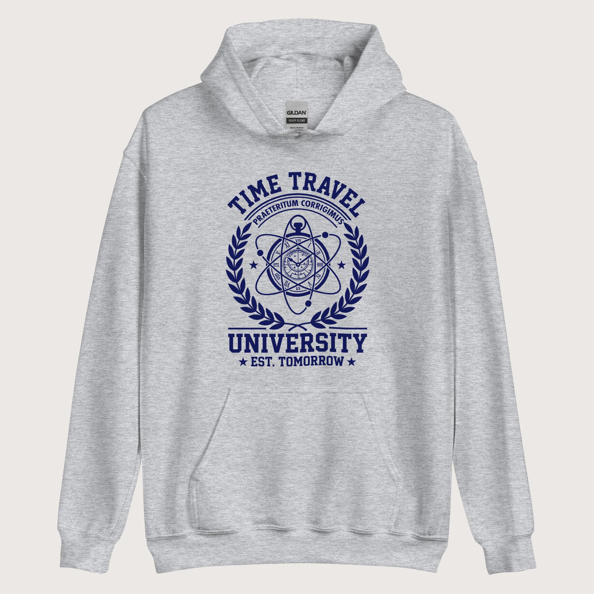Sport Grey Time Travel University Hoodie - history buff gift by HistoHead