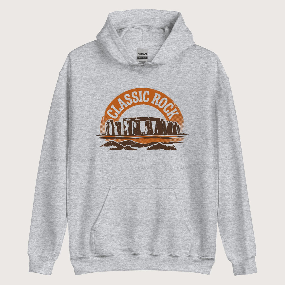 Sport Grey Stonehenge Classic Rock Hoodie - history buff gift by HistoHead