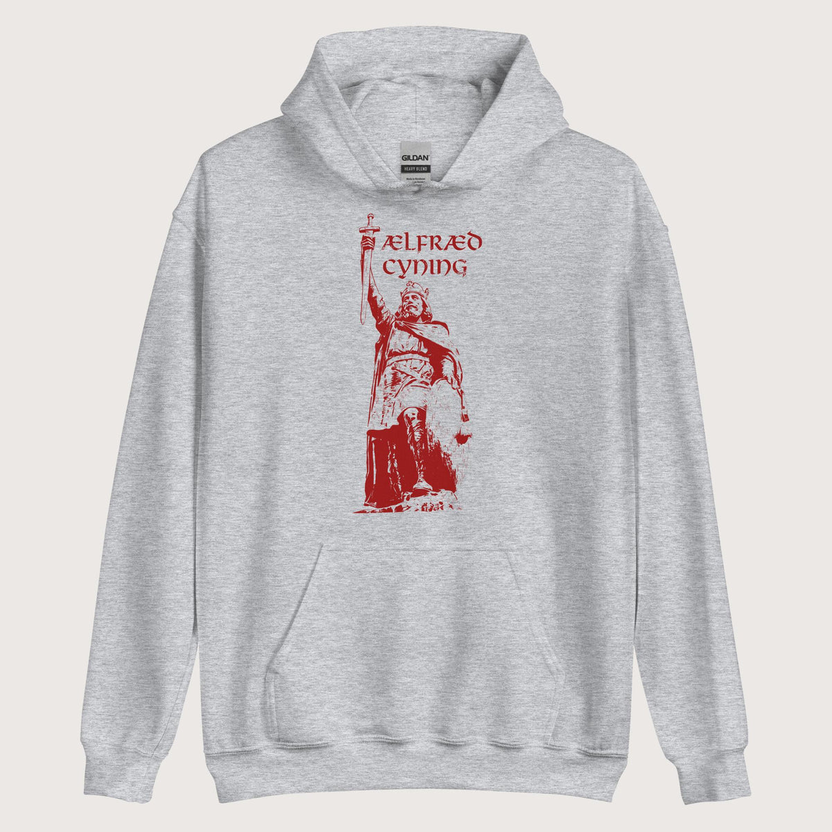 Sport Grey Alfred the Great Hoodie - history buff gift by HistoHead