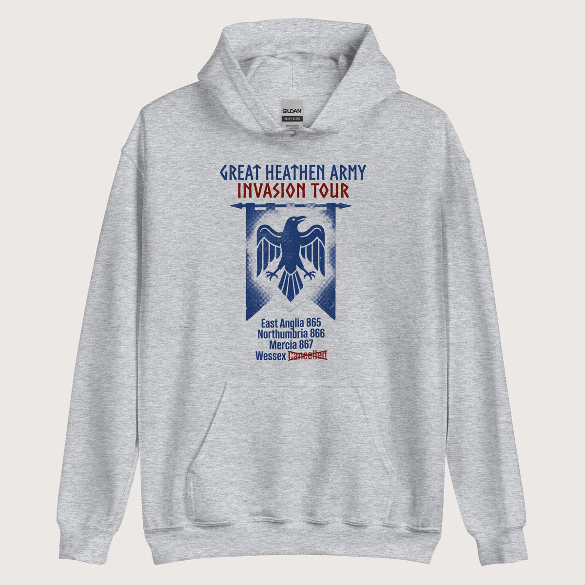 Sport Grey Great Heathen Army Invasion Tour Hoodie - history buff gift by HistoHead