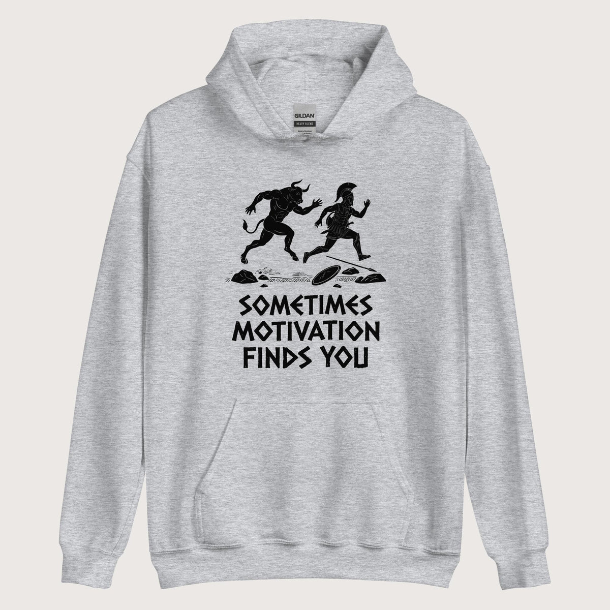 Sport Grey Motivation Finds You Minotaur Edition Hoodie - history buff gift by HistoHead