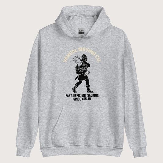 Sport Grey Vandal Moving Co. Hoodie - history buff gift by HistoHead