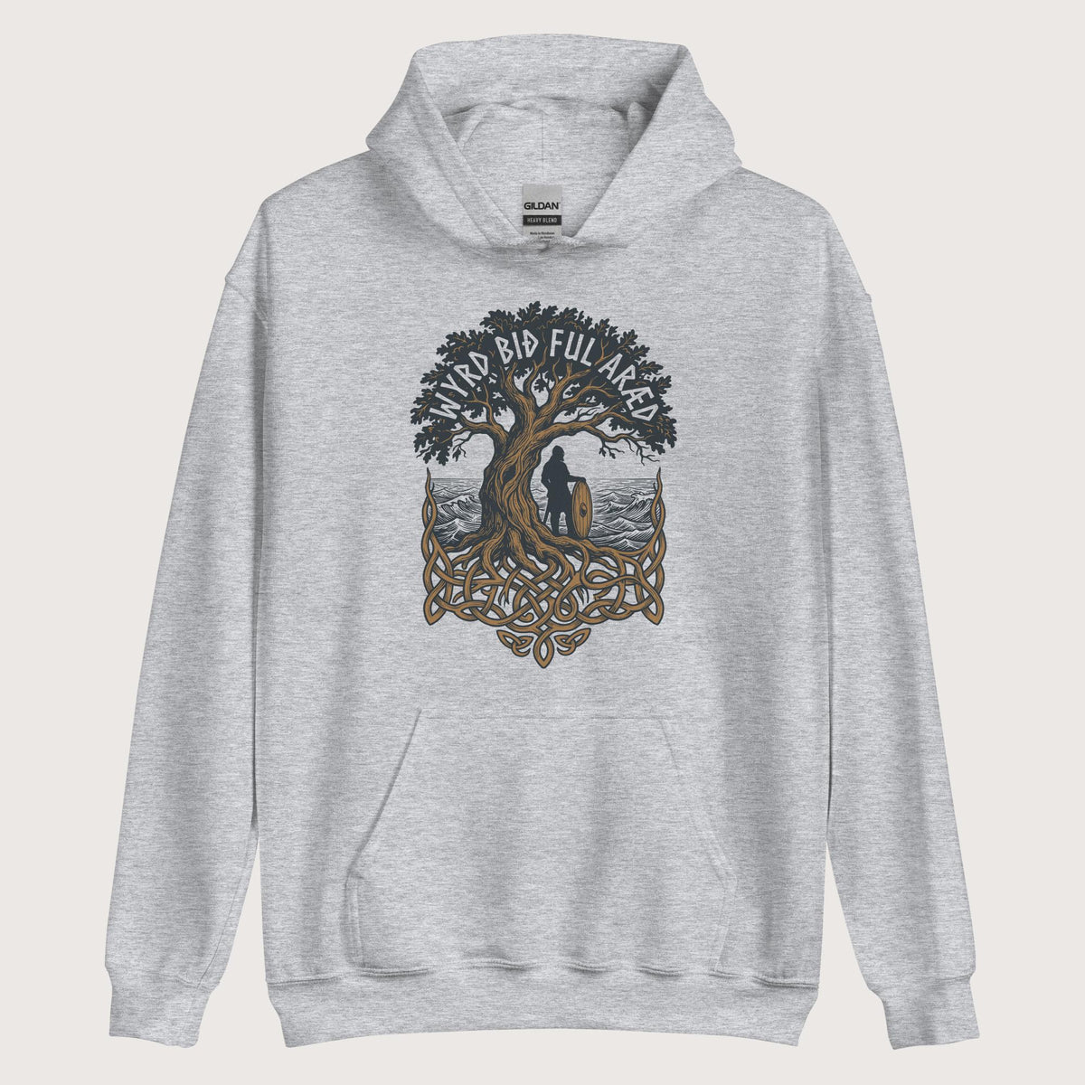 Sport Grey Old English Fate Is Inexorable Hoodie - history buff gift by HistoHead