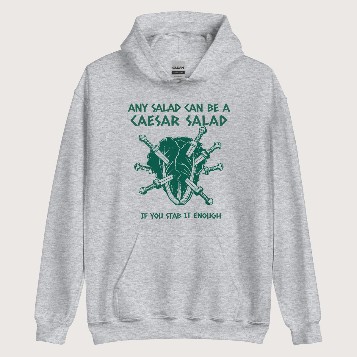 Sport Grey Caesar Salad Hoodie - history buff gift by HistoHead