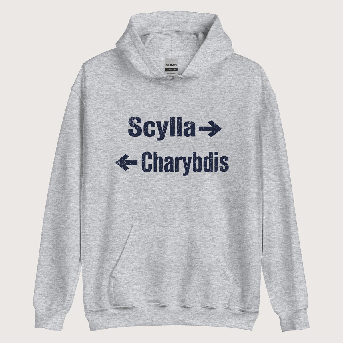 Sport Grey Between Scylla and Charybdis Hoodie - history buff gift by HistoHead