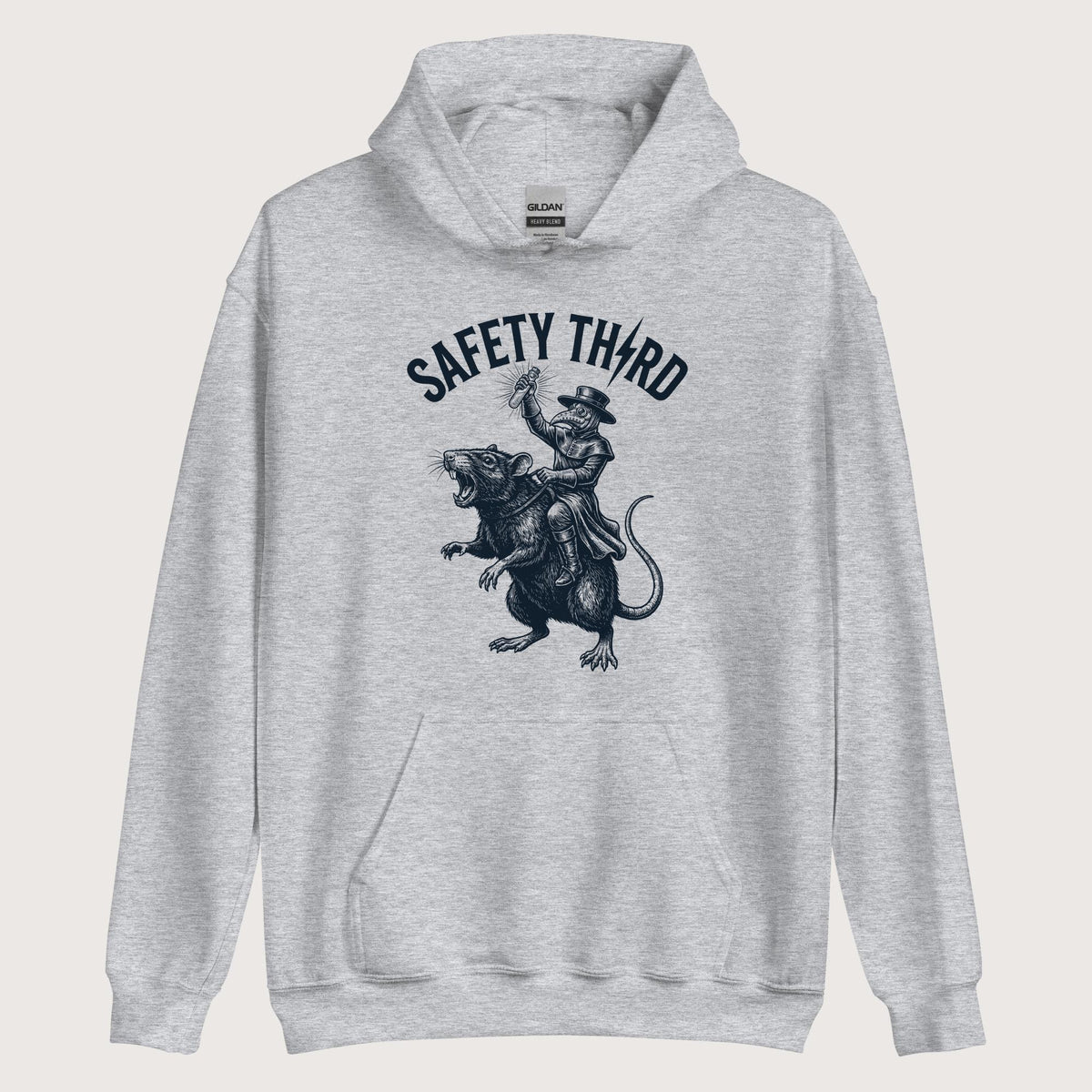 Sport Grey Plague Doctor Safety Third Hoodie - history buff gift by HistoHead