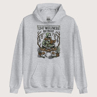 Sport Grey Plague Doctor Wellness Retreat Hoodie - history buff gift by HistoHead