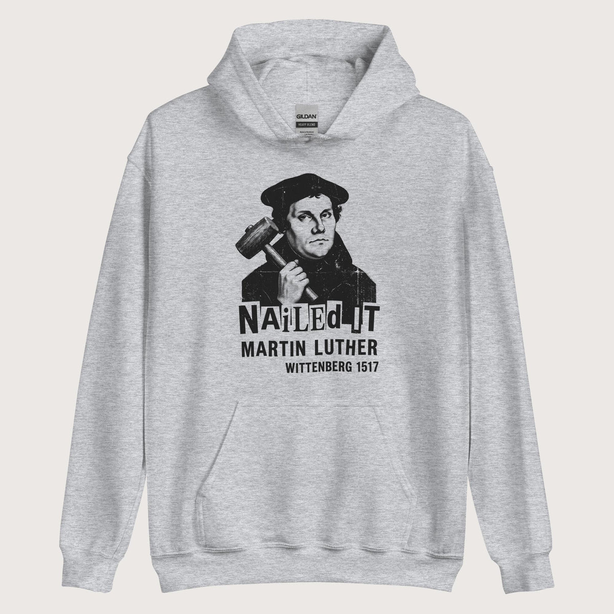 Sport Grey Nailed It Hoodie - history buff gift by HistoHead