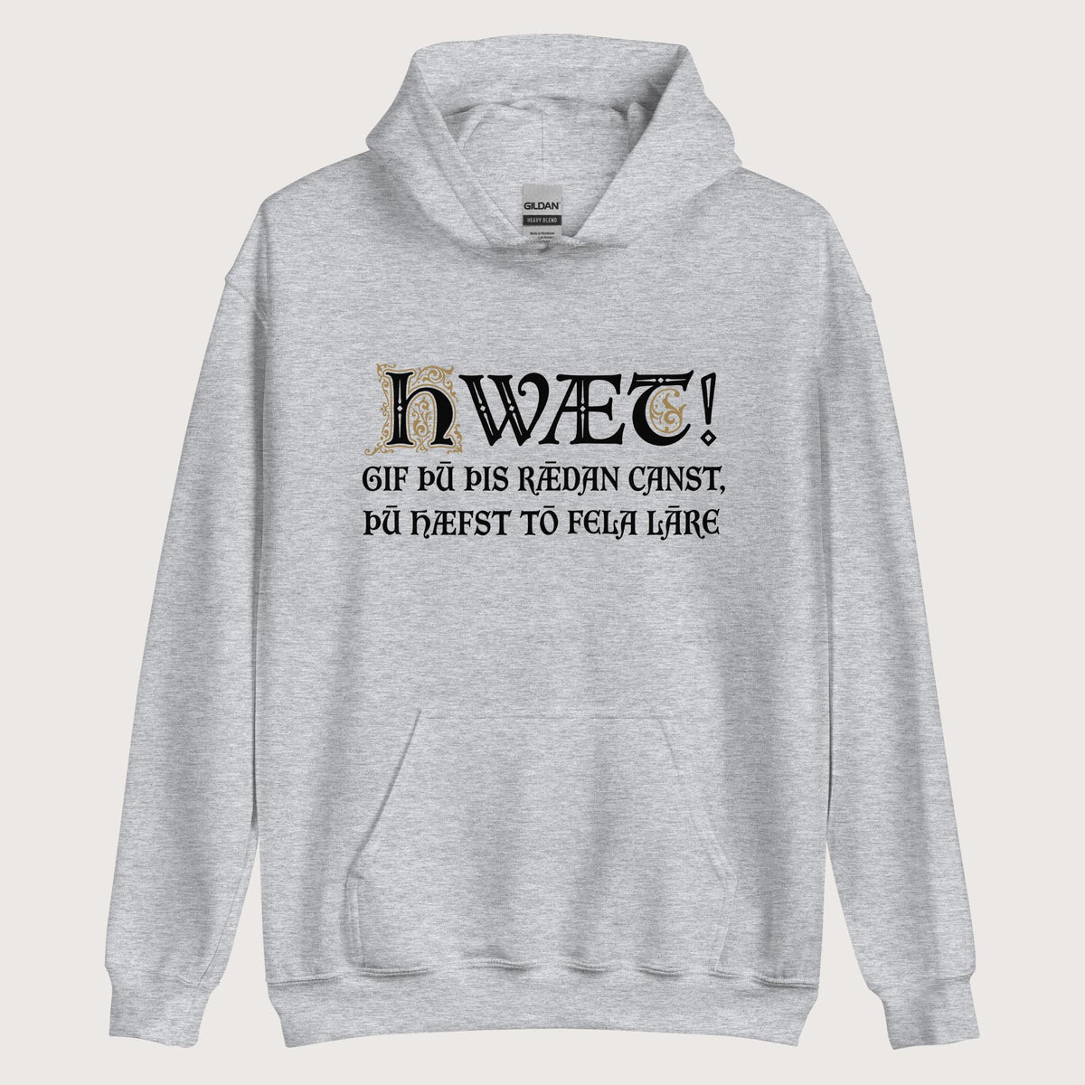 Sport Grey If You Can Read This You Have Too Much Education in Old English Hoodie - history buff gift by HistoHead
