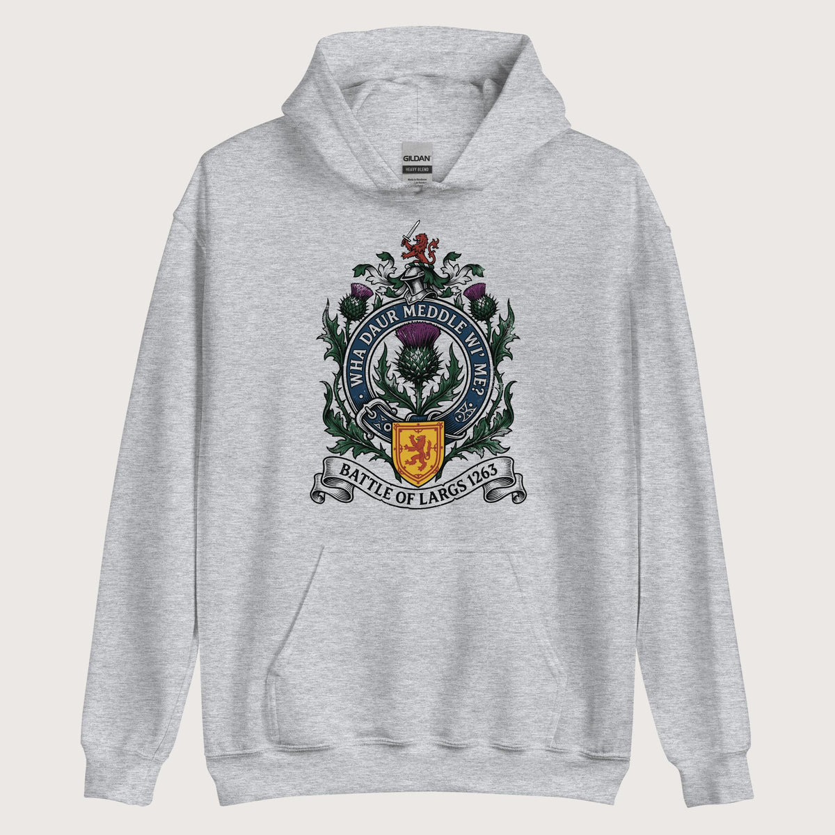 Sport Grey Scotland Battle of Largs 1263 Hoodie - history buff gift by HistoHead