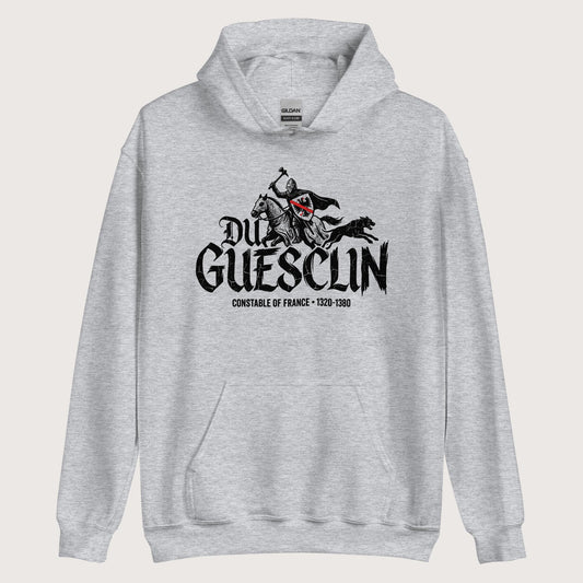 Sport Grey Du Guesclin Hoodie - history buff gift by HistoHead
