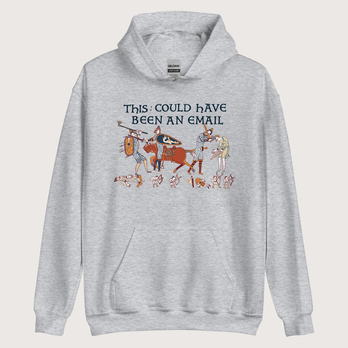 Sport Grey Bayeux Tapestry This Could Have Been an Email Hoodie - history buff gift by HistoHead