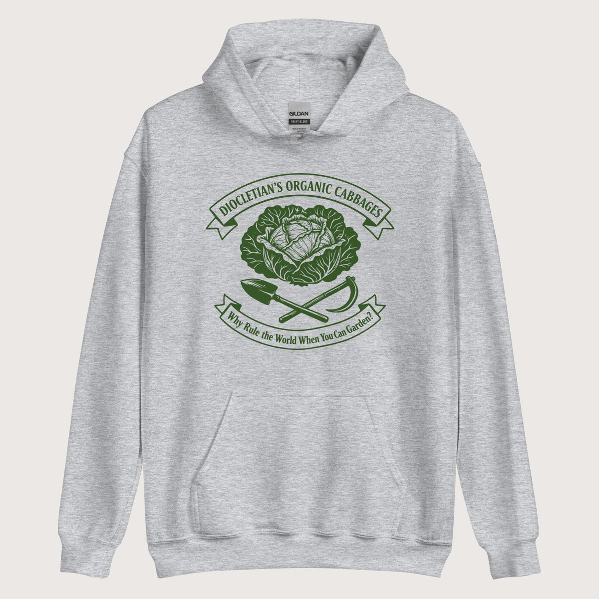 Sport Grey Diocletian's Cabbage Hoodie - history buff gift by HistoHead