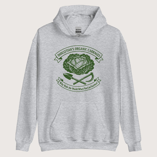 Sport Grey Diocletian's Cabbage Hoodie - history buff gift by HistoHead