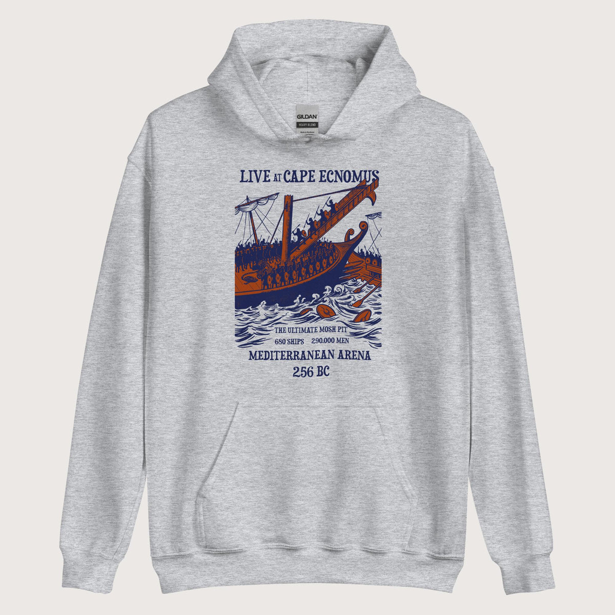 Sport Grey Battle of Cape Ecnomus Hoodie - history buff gift by HistoHead